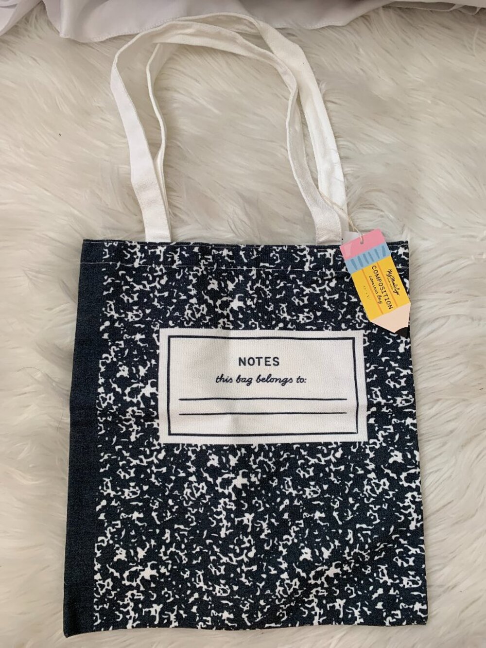 MY MIND'S EYE Composition Notebook Book Canvas Tote Bag